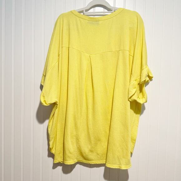 Lane Bryant Yellow Popover Top Plus Size 26/28 - Picture 6 of 6